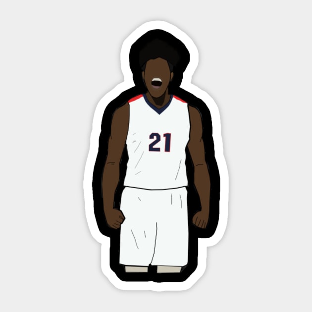 Rui Hachimura - Gonzaga Bulldogs Sticker by IveyEricssonArt